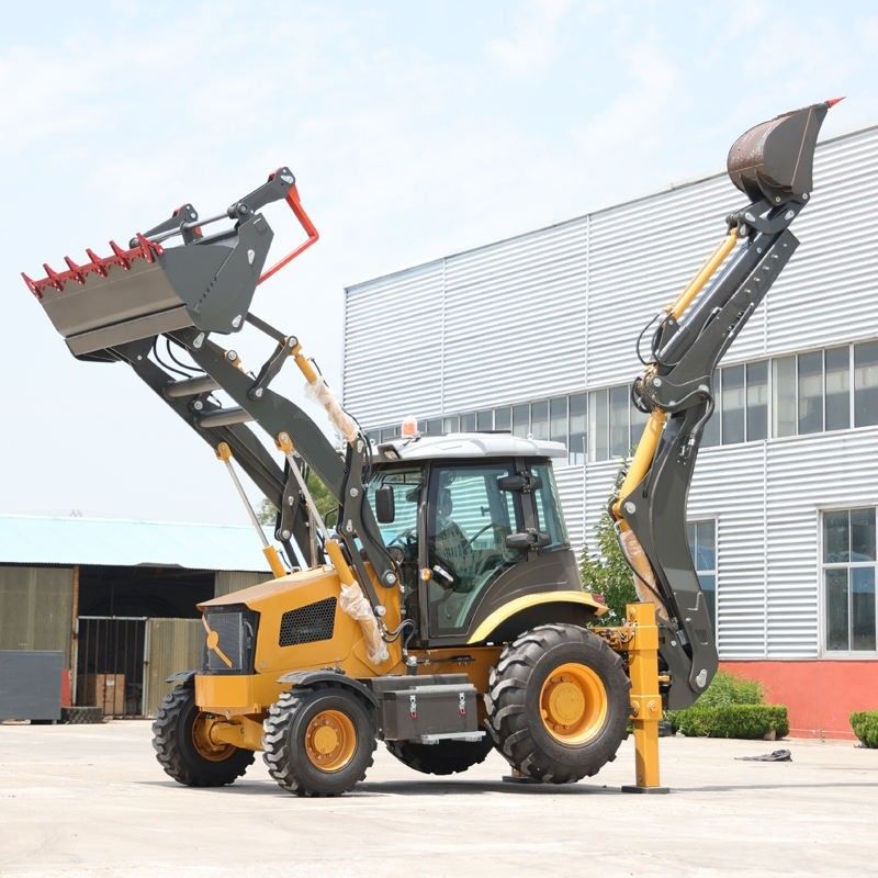 ディーゼル トラクター ローダー バックホー 1.2 トン 農業 トラクター 機械 0.1cbm バケツ
