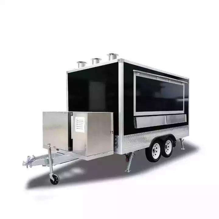 卸売 食品トラック 移動式ファーストフードトレーラー/屋外移動式食品トレーラー