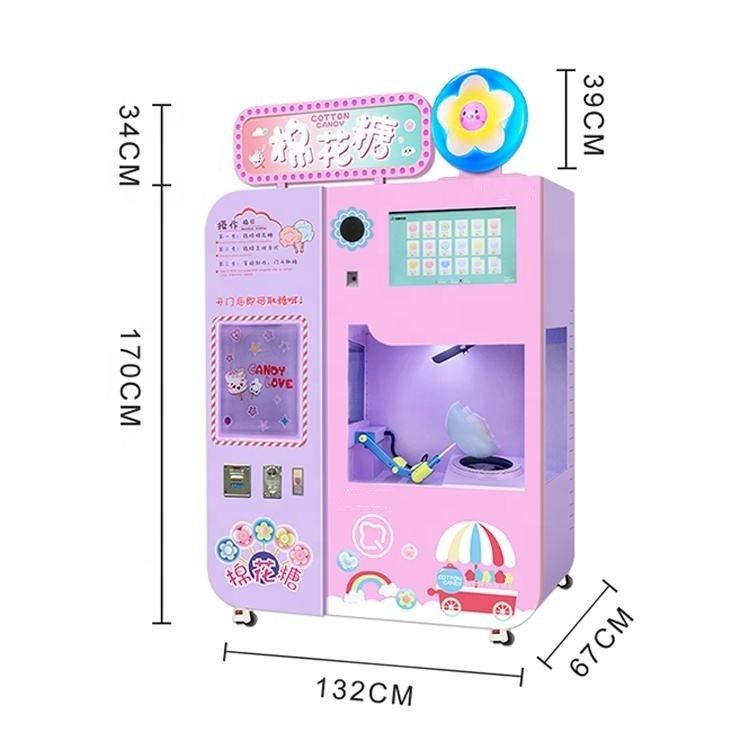 完全自動コイン クレジットカード 操作 自動 綿菓子 販売機 多言語