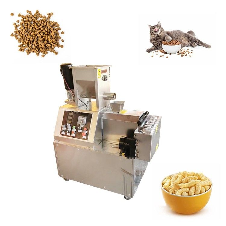 5.5kw スナックバー ツインスクリューエクストルーダー パフされたトウモロコシチップス スナック 食品製造機