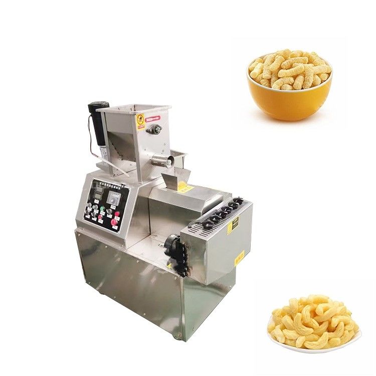5.5kw スナックバー ツインスクリューエクストルーダー パフされたトウモロコシチップス スナック 食品製造機