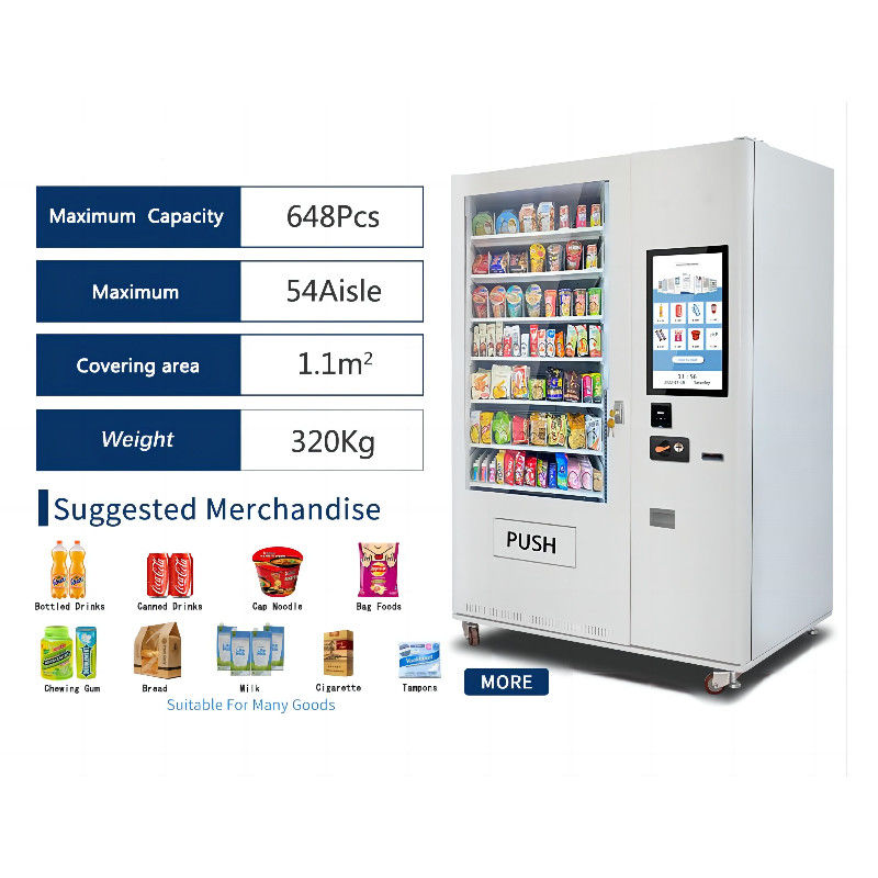 24時間セルフサービスショップ 食品・飲み物 スナック販売のためのコンボ自動販売機