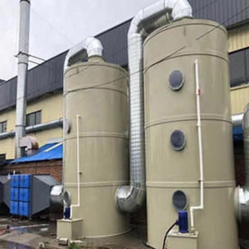 99.9% 浄化効率 予備空気フィルターと0.75-7.5kwの電力を備えた廃棄物ガス処理設備